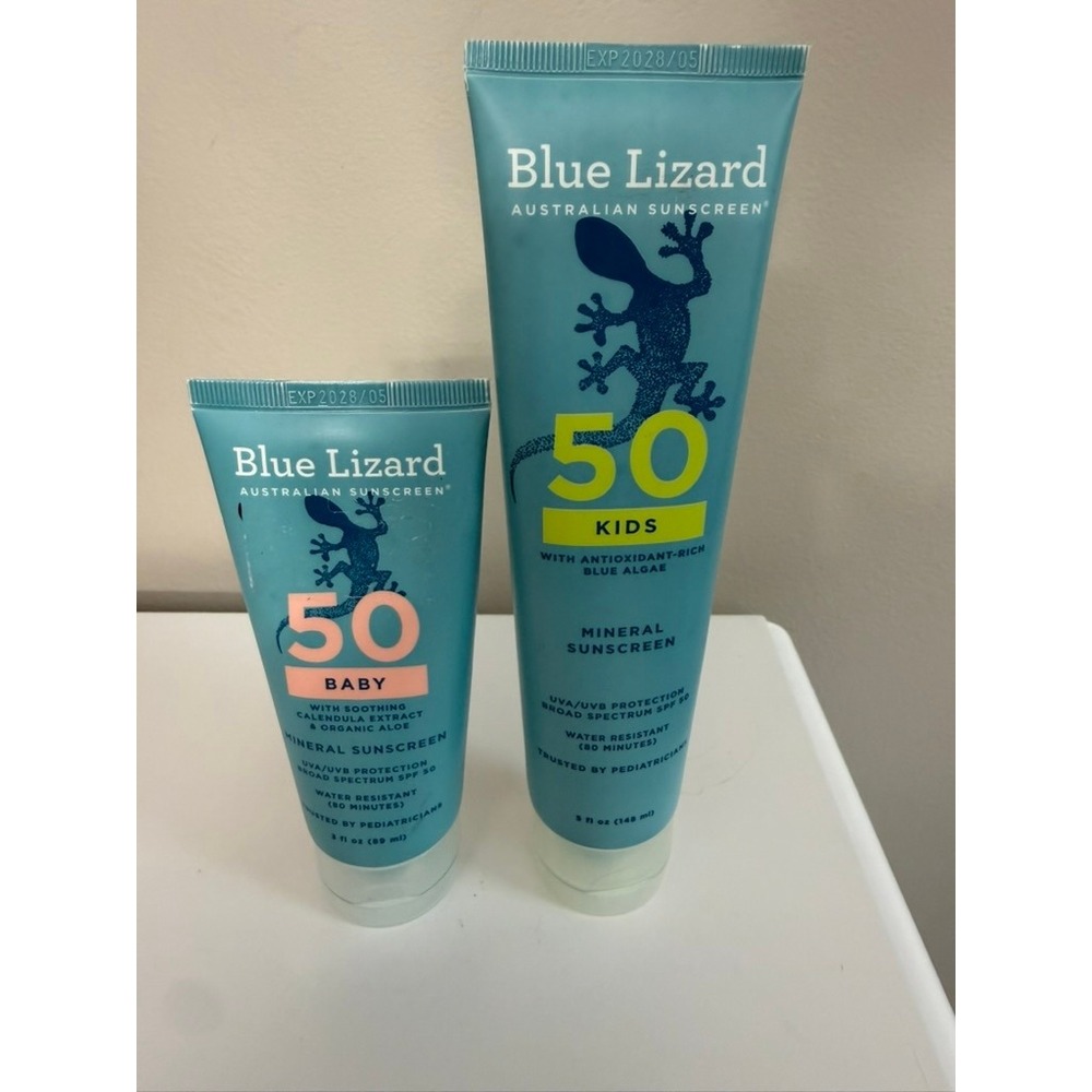Blue Lizard Sunscreen Baby Kids 3oz 5oz Blue SPF 50 Mineral Lot NWT